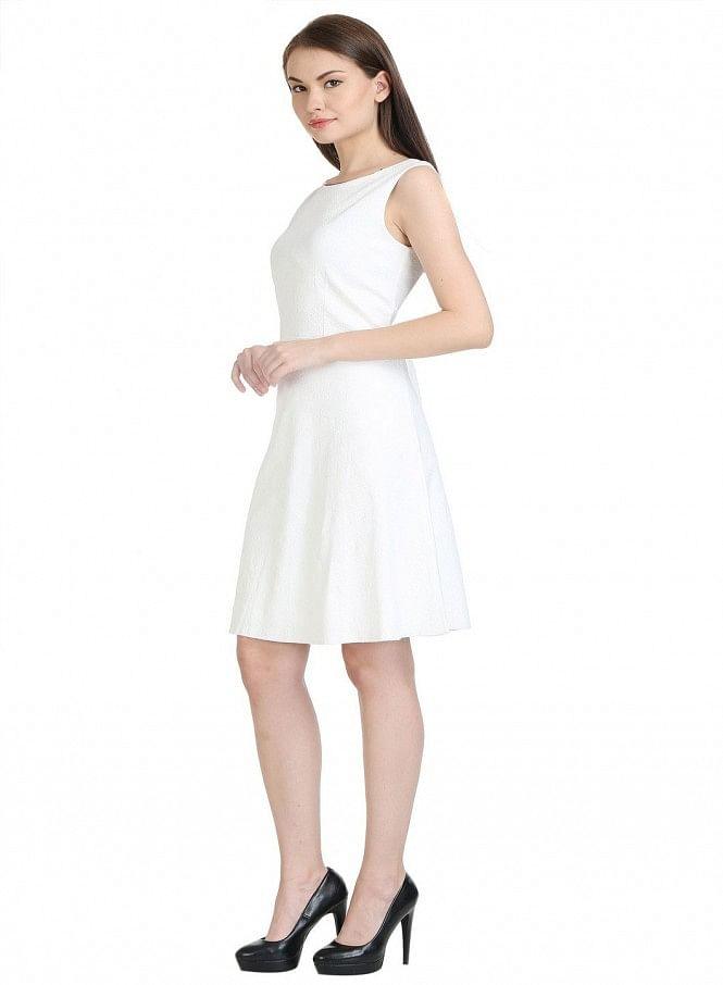 White Sleeveless Dress - wforwoman