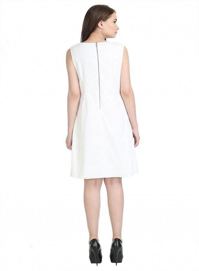 White Sleeveless Dress - wforwoman