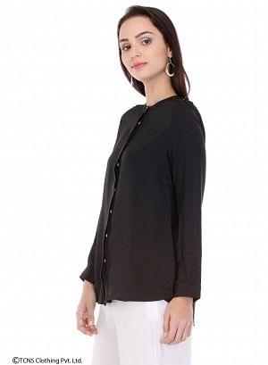 Black Full Sleeve Top - wforwoman