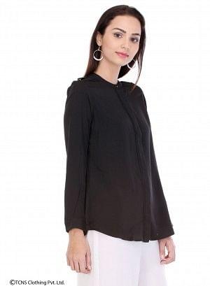 Black Full Sleeve Top - wforwoman