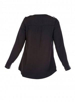 Black Full Sleeve Top - wforwoman