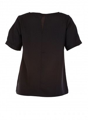 Black Short Sleeve Top