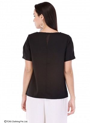 Black Short Sleeve Top