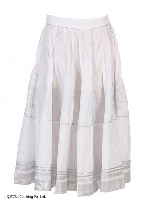 White Printed Skirt