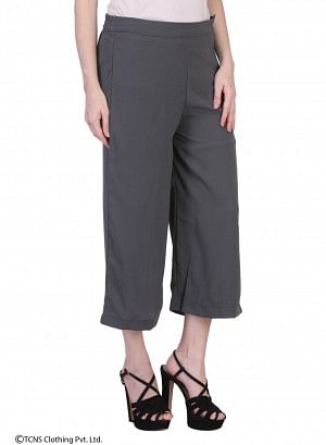 Grey Ankle-Length Pants