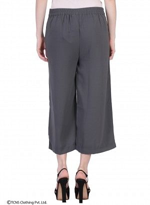 Grey Ankle-Length Pants