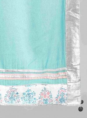 Blue Solid Dupatta