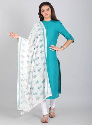 Silver Khadi Dupatta