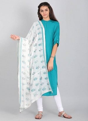 Silver Khadi Dupatta