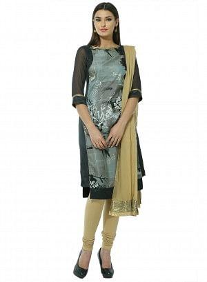 Grey Embellished kurta - wforwoman