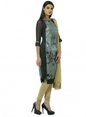 Grey Embellished kurta - wforwoman