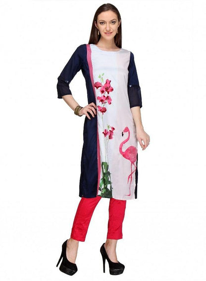 Pink Embellished kurta - wforwoman