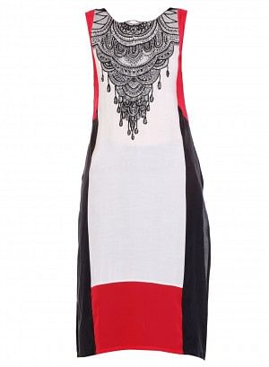 Multicoloured Printed Sleeveless kurta