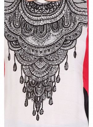 Multicoloured Printed Sleeveless kurta