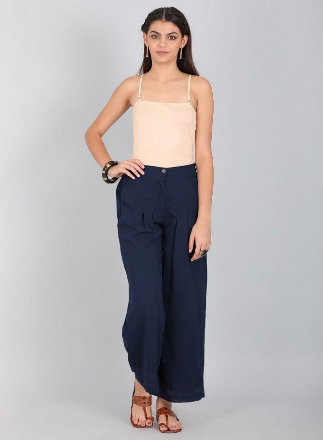 Blue Volume Pants - wforwoman