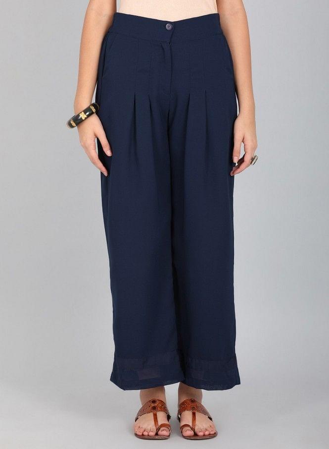 Blue Volume Pants - wforwoman