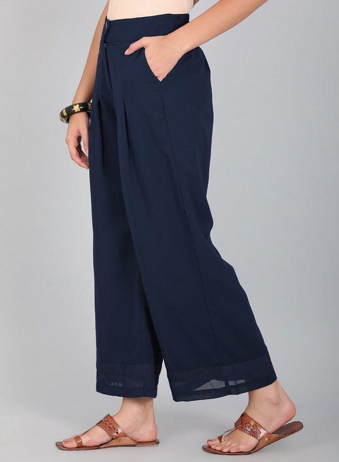 Blue Volume Pants - wforwoman