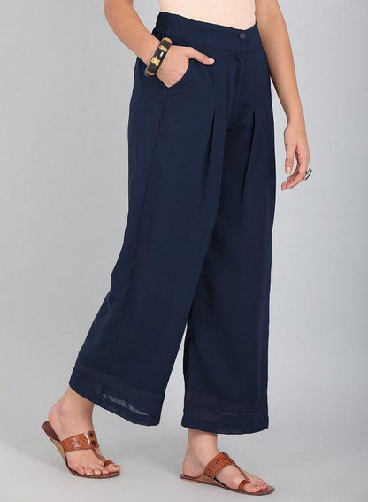 Blue Volume Pants - wforwoman