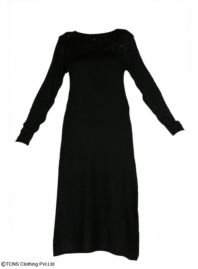 Black Full Sleeve kurta - wforwoman