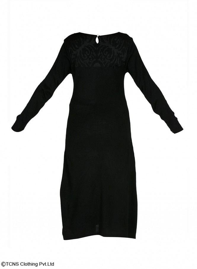 Black Full Sleeve kurta - wforwoman