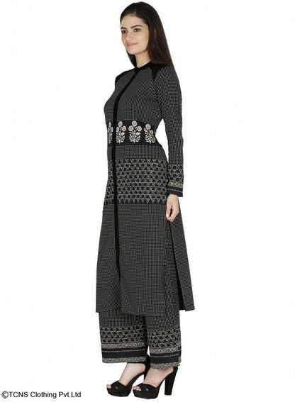 Black Full Sleeve kurta - wforwoman