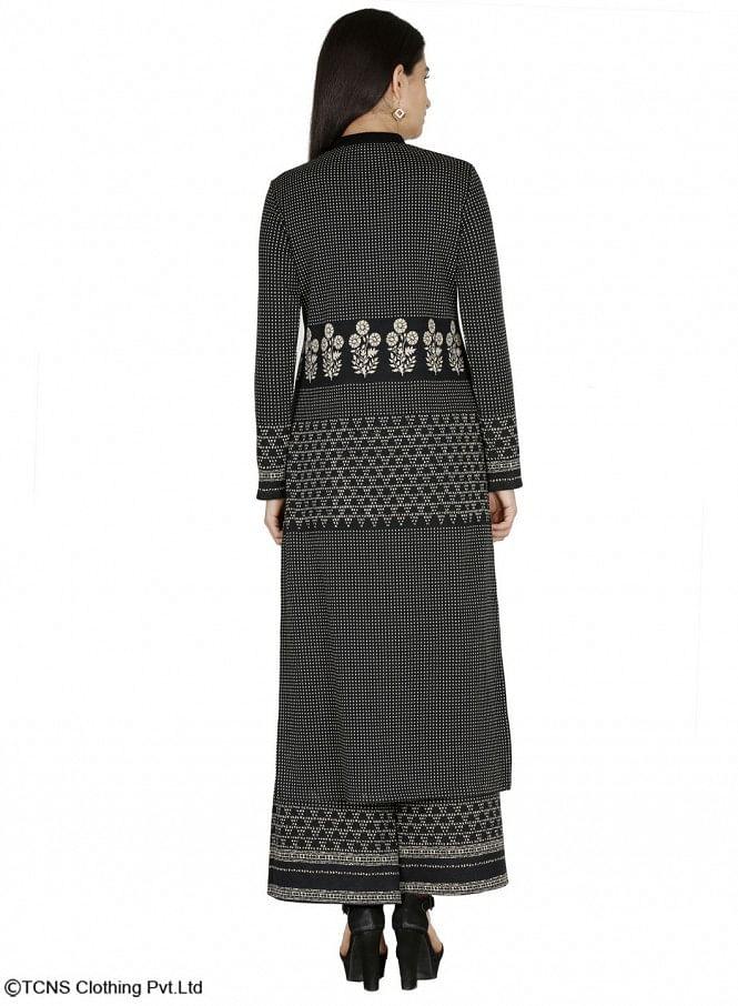 Black Full Sleeve kurta - wforwoman