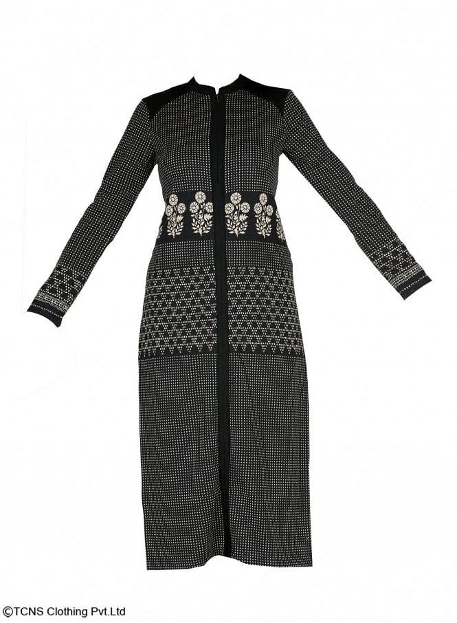 Black Full Sleeve kurta - wforwoman