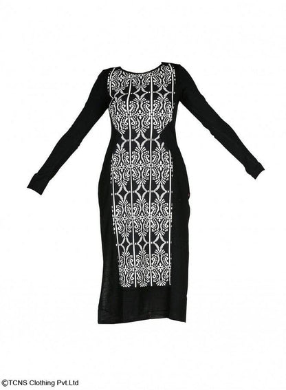 Black Full Sleeve kurta - wforwoman