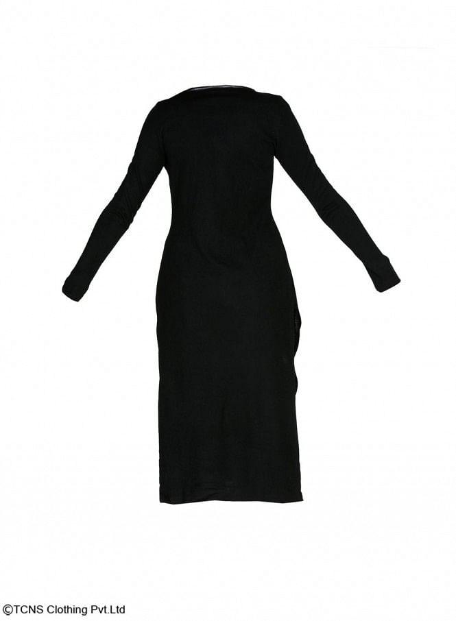 Black Full Sleeve kurta - wforwoman