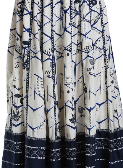 Ecru Printed Skirt