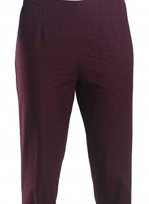 Purple Ankle-Length Trousers - wforwoman