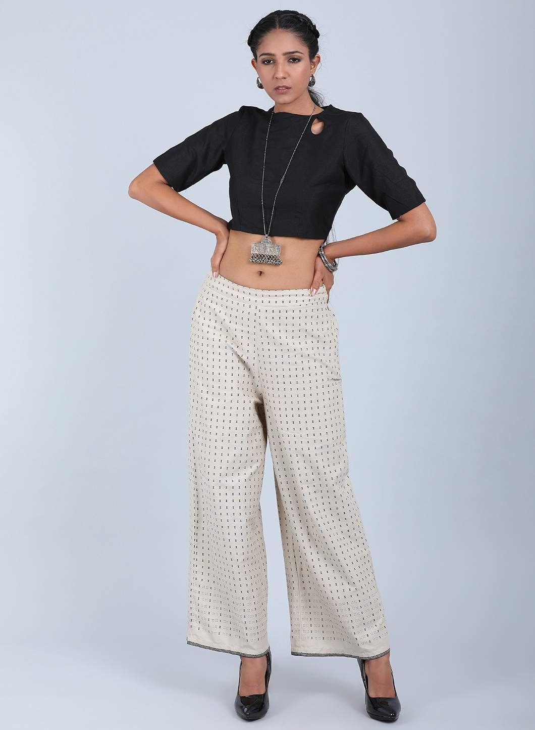 Beige Parallel Pants