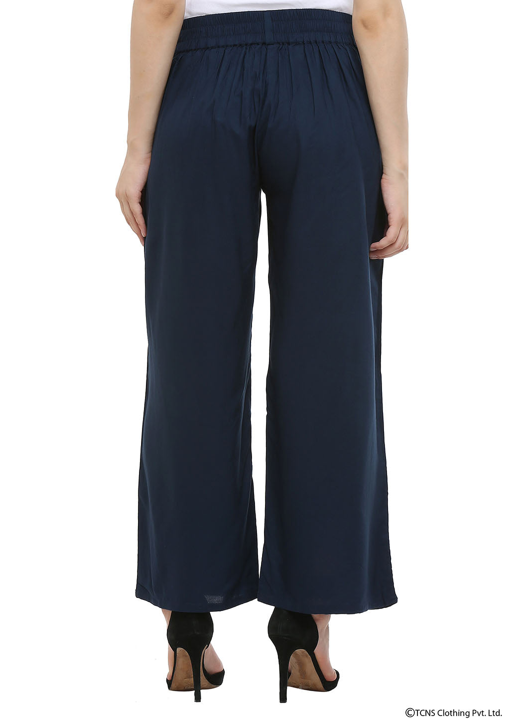 Blue Tailored Volume Pants