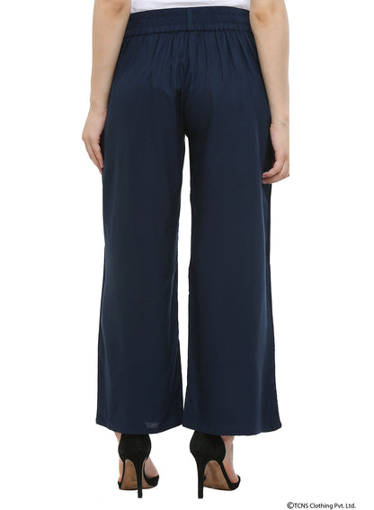 Blue Tailored Volume Pants