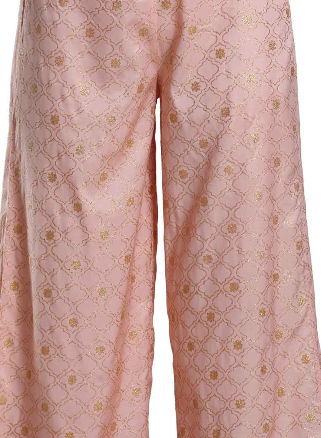 Peach Printed Pants - wforwoman