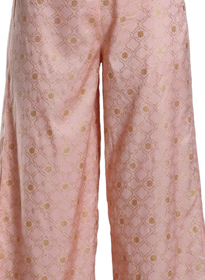 Peach Printed Pants - wforwoman