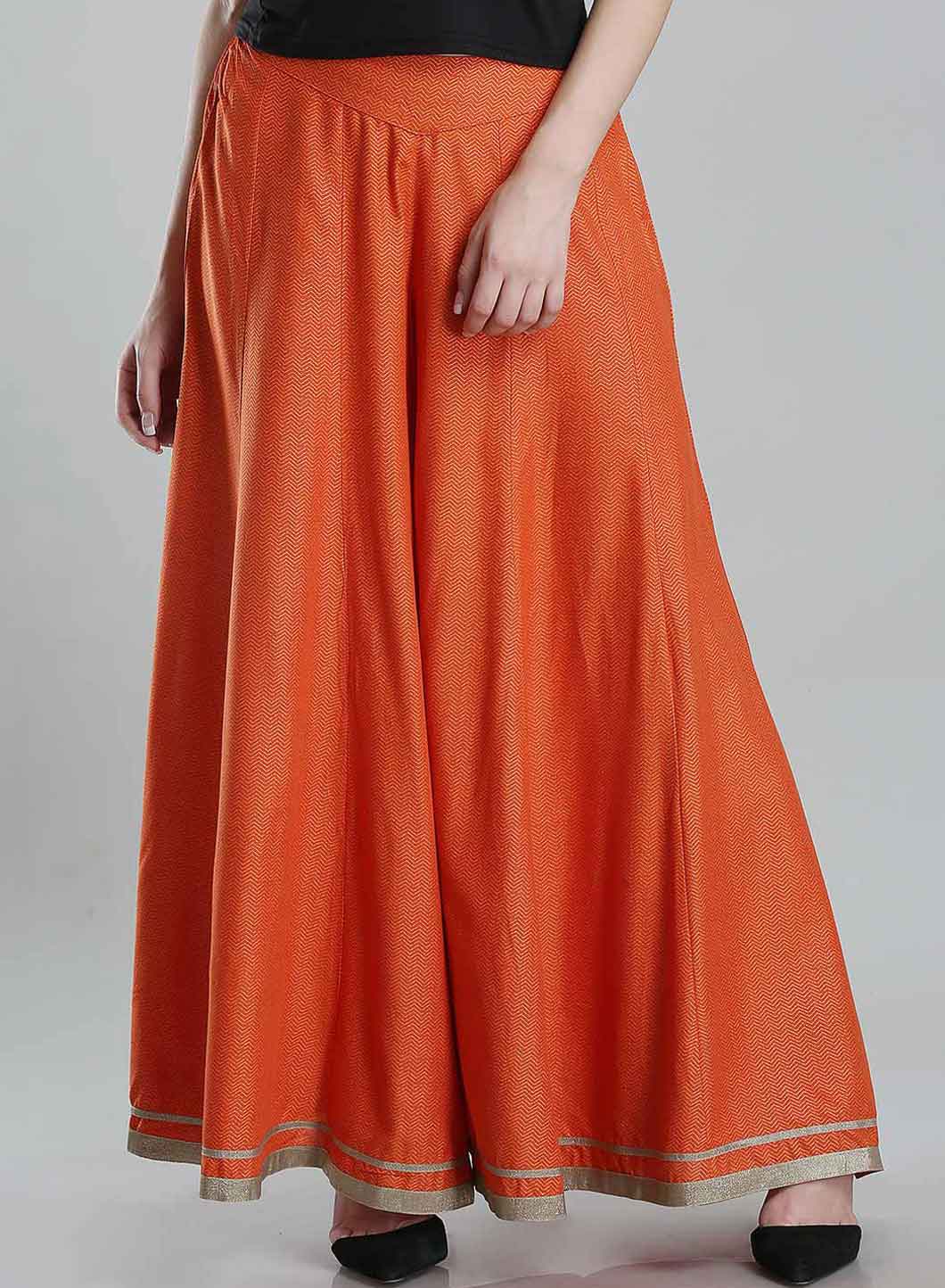 Orange Flared Culottes