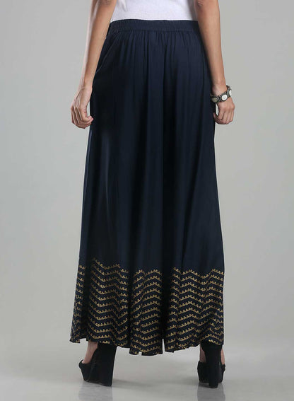 Navy Printed Culottes