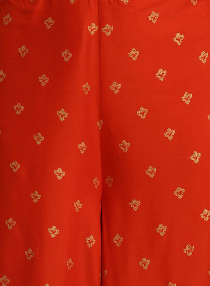 Orange Printed Culottes