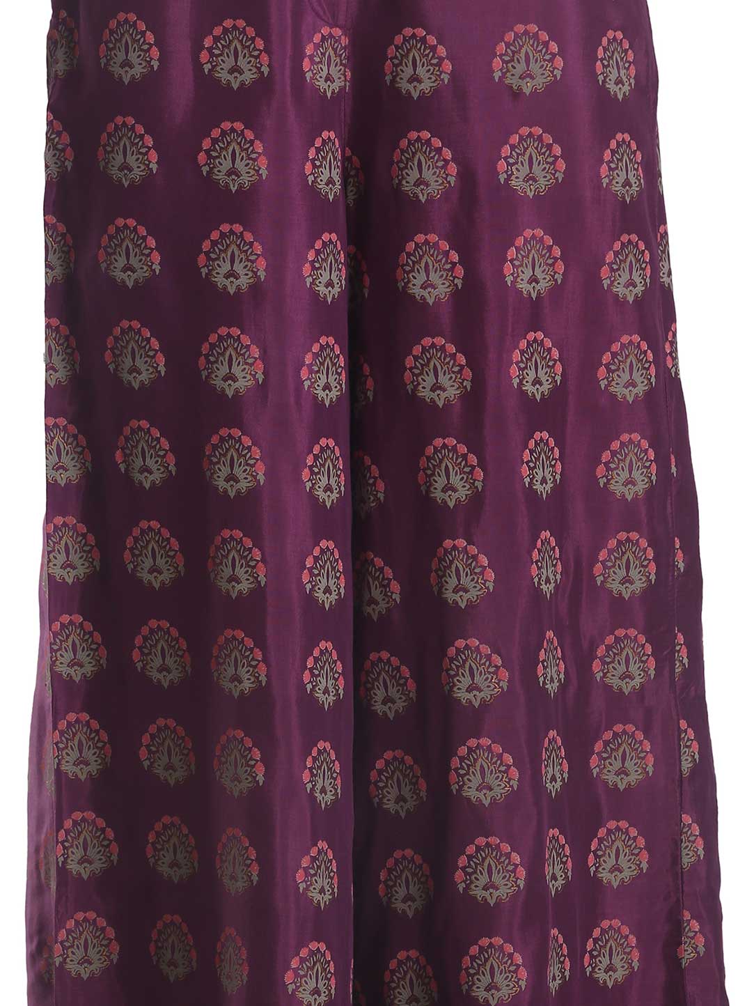 Purple Printed Culottes