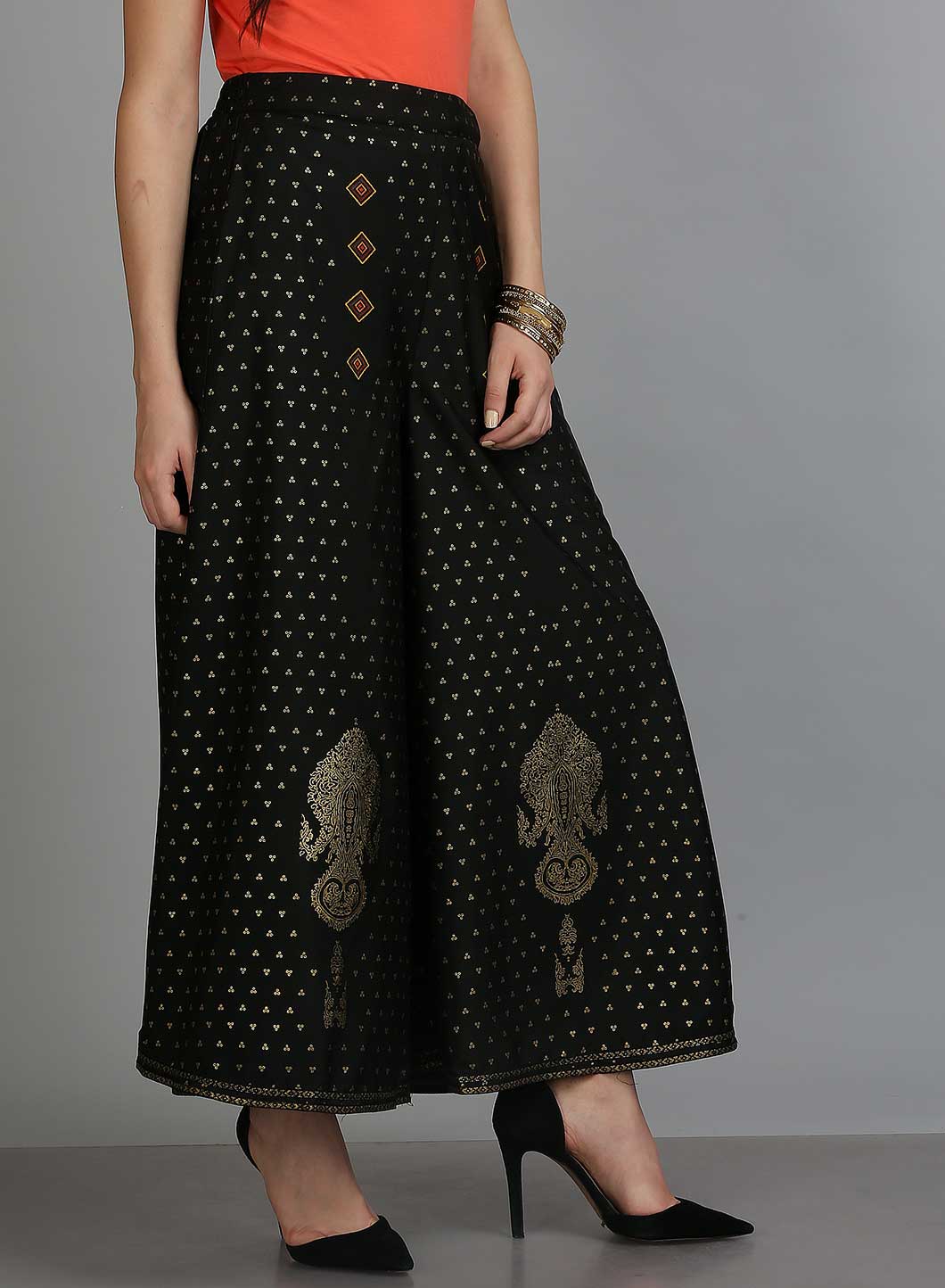 Black Printed Culottes