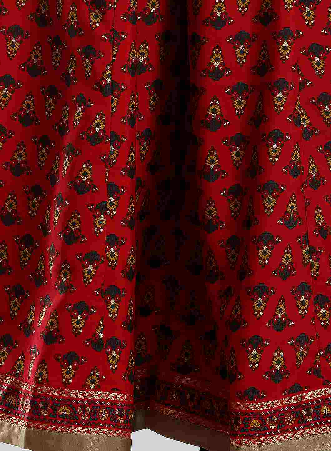 Red Printed Culottes