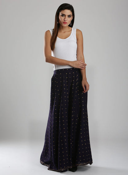 Navy Printed Culottes