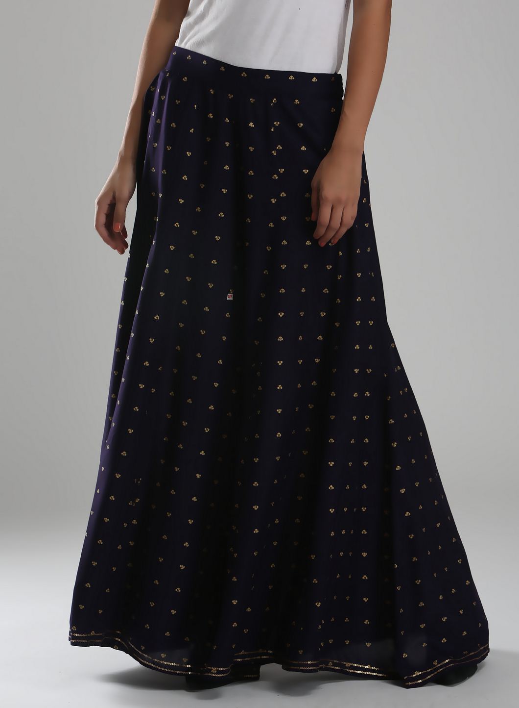 Navy Printed Culottes