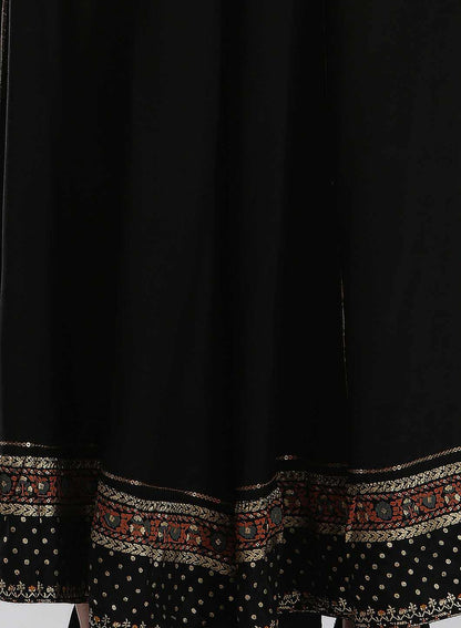 Black Printed Culottes