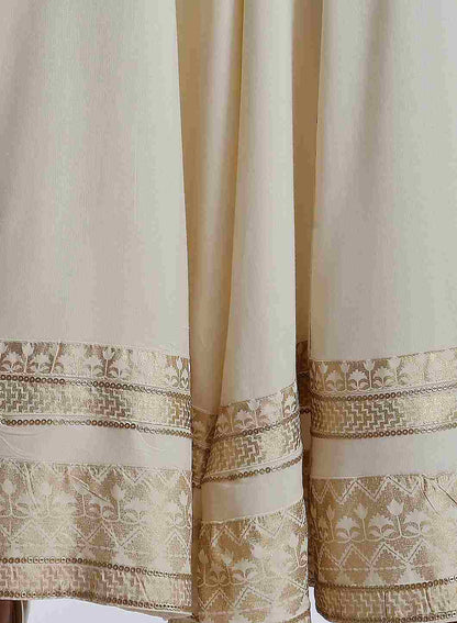 Cream Culottes With Golden Border