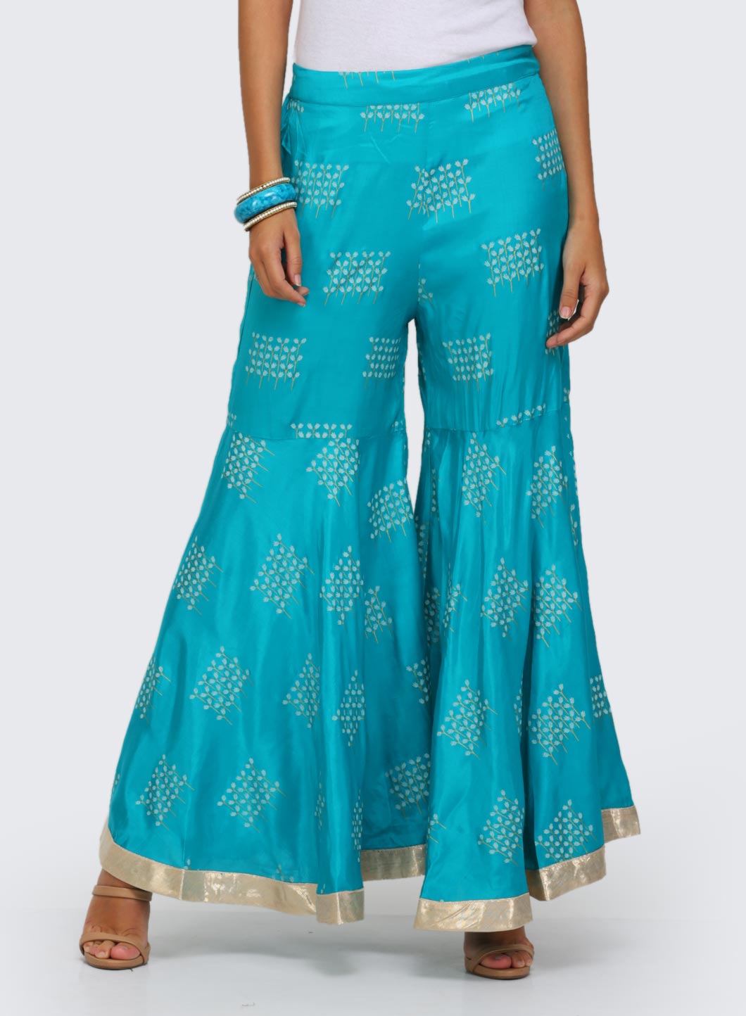 Blue Printed Sharara