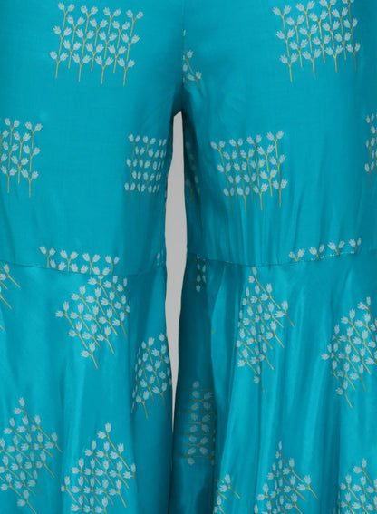 Blue Printed Sharara