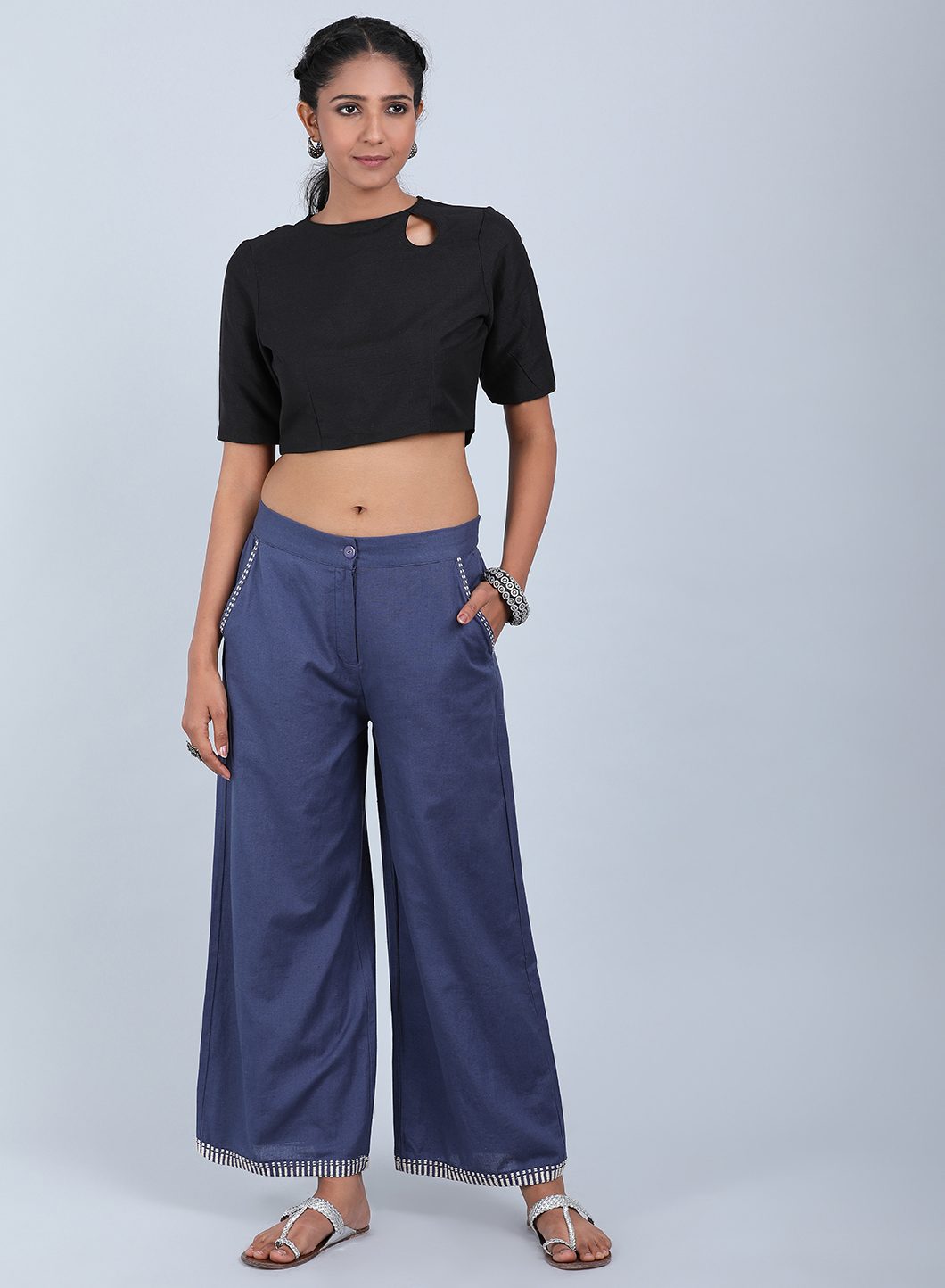 Blue Parallel Pants