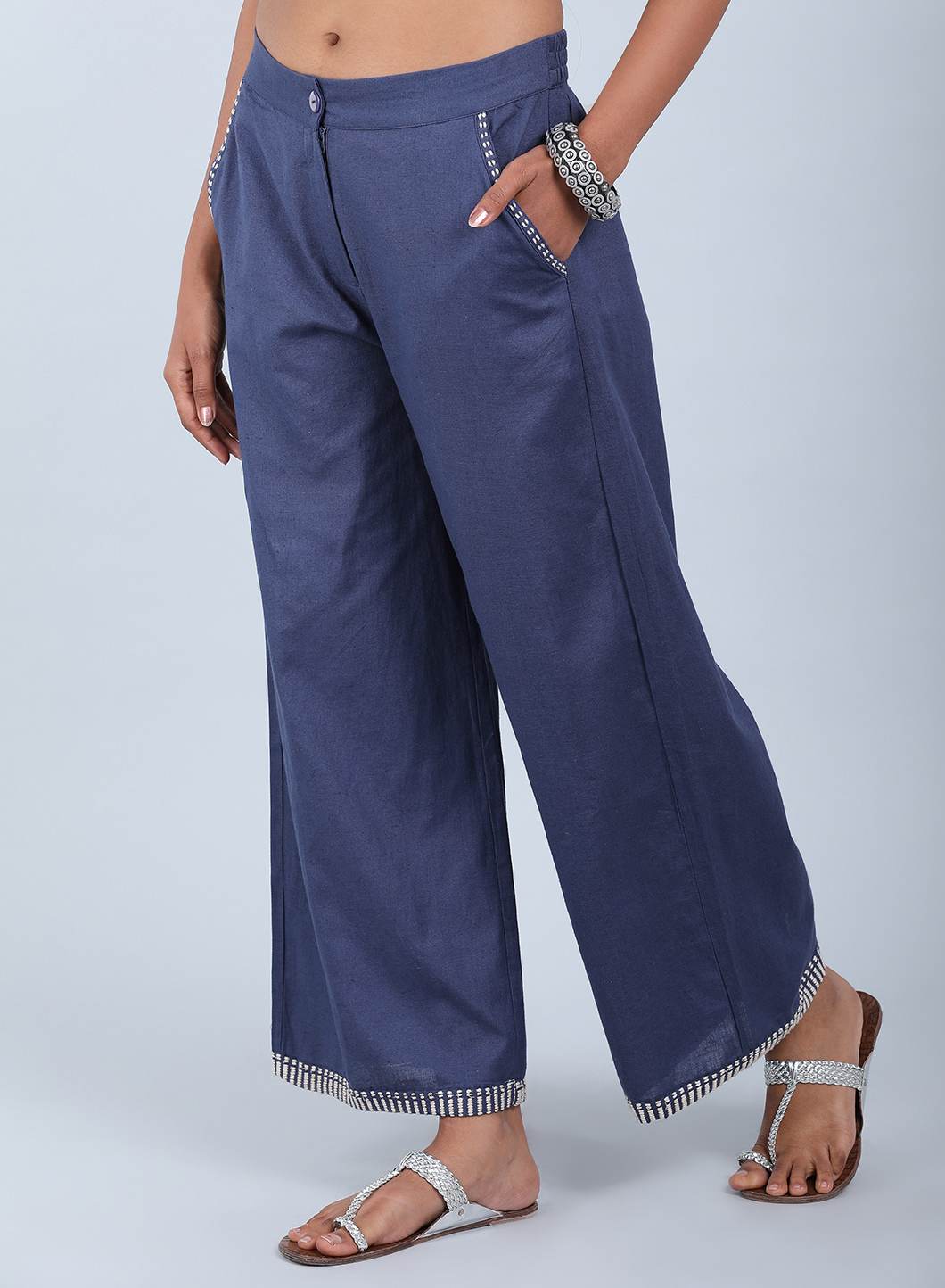 Blue Parallel Pants